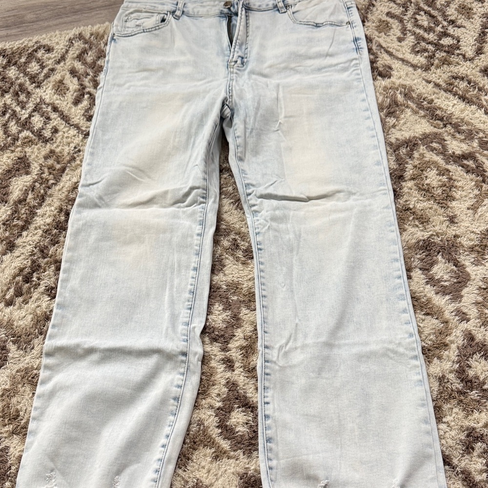 Risen Classic Light Wash Straight Leg Jeans